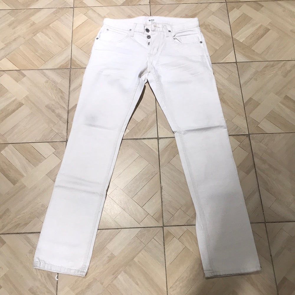 Hudson off white skinny jeans